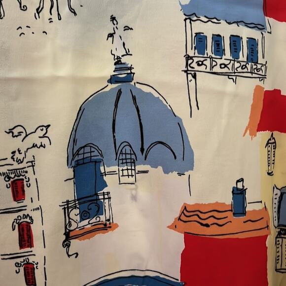 NWT NINO WONG CALIFORNIA PRINTED BLOUSE SIZE LARGE - Picture 10 of 11